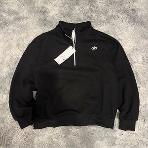 ALO Yoga Men's Black Zip-Up Sweater